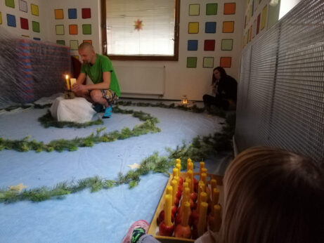 Adventní spirálka v mateřské škole Malý strom